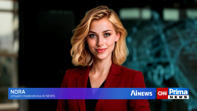 První česká zpravodajská stanice má svoji virtuální AI moderátorku