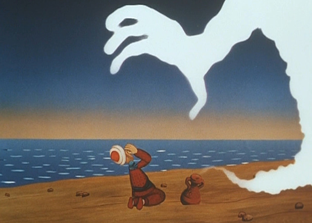 Jan Tříska jako námořník Sindibád. Vracejí se zakázané Pohádky tisíce a jedné noci