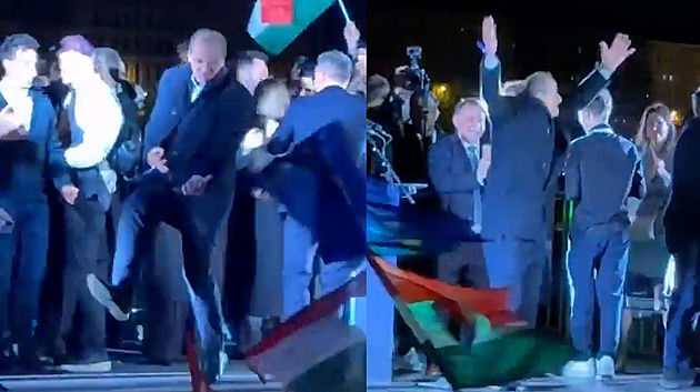 VIDEO: Tancující ministr zboural internet. Prohru Orbána oslavil originálním číslem